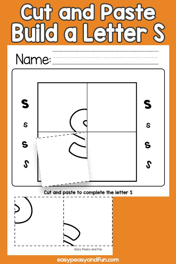 21 Cut And Paste Letter E Worksheets