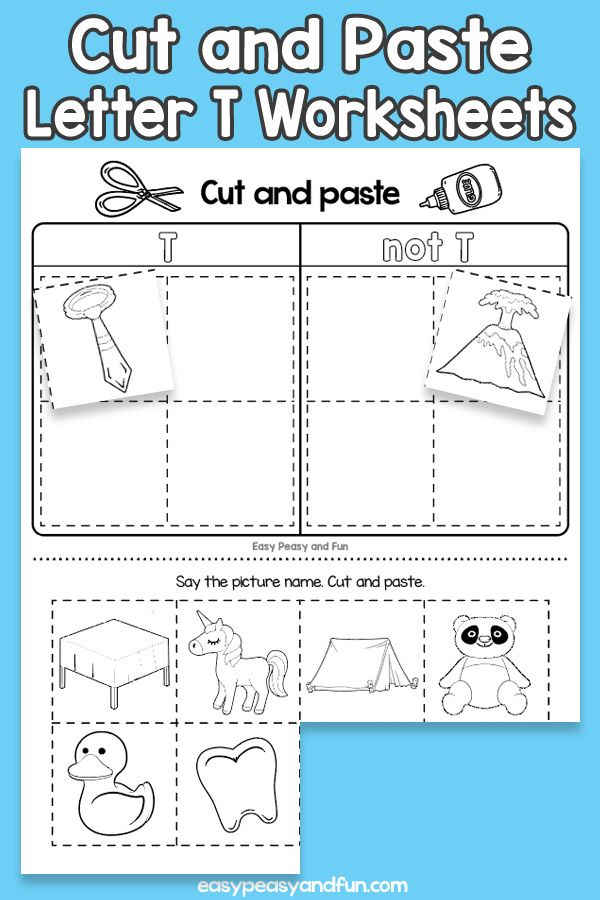 21 Cut And Paste Letter E Worksheets