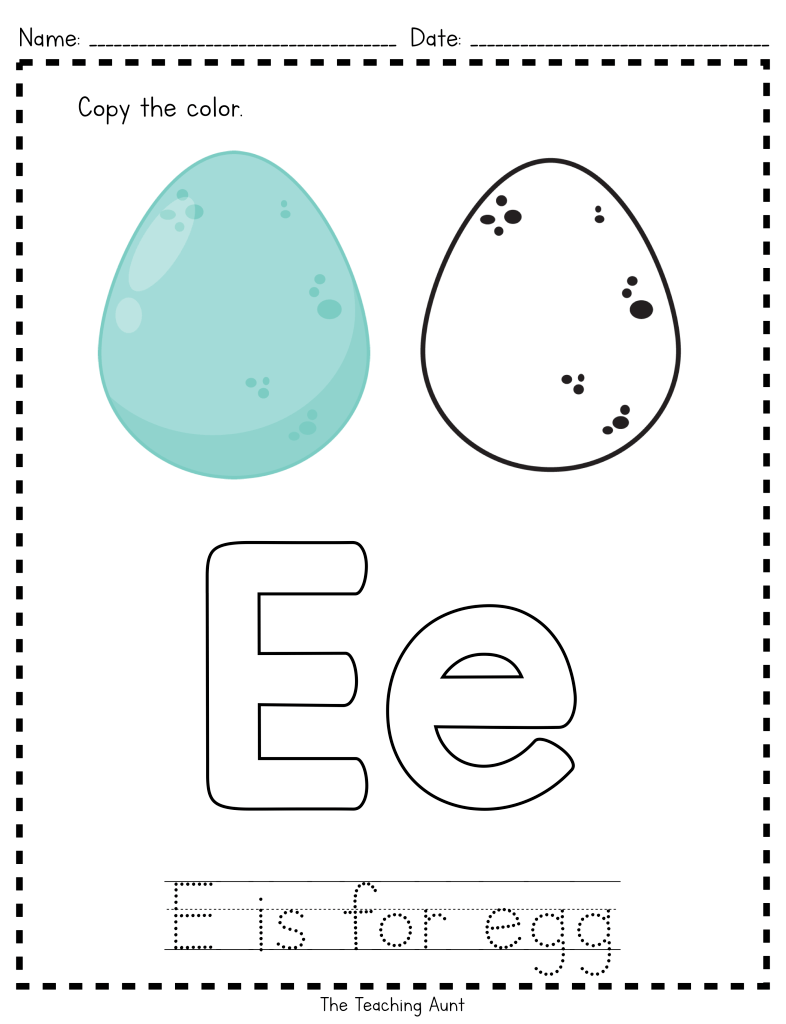 21 Cut And Paste Letter E Worksheets