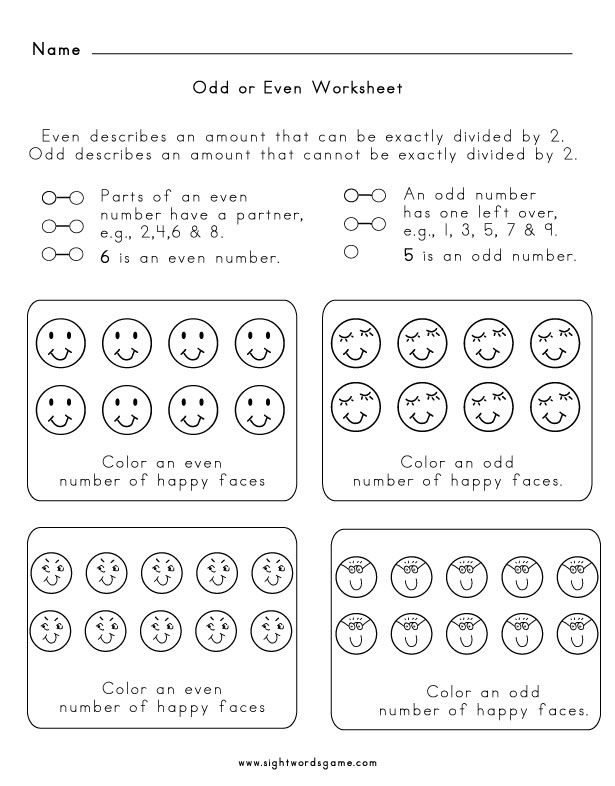 21 Even And Odd Numbers Worksheets Kindergarten