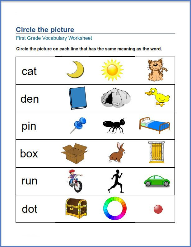 21 Grade 1 English Worksheets Noun