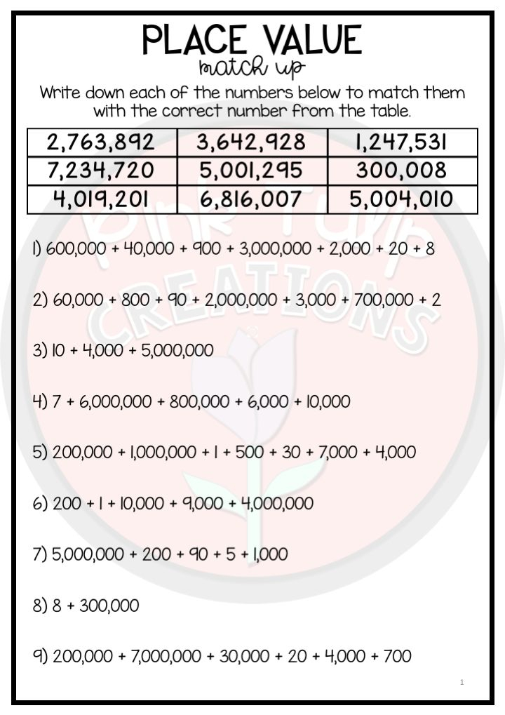 21 Grade 1 Math Worksheets Place Value