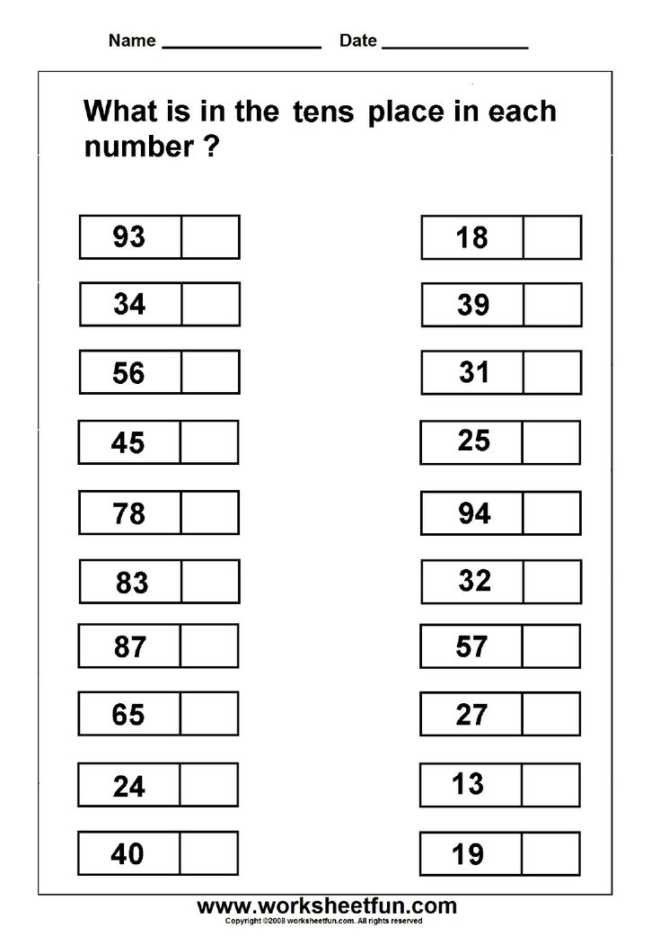 21 Grade 1 Math Worksheets Place Value