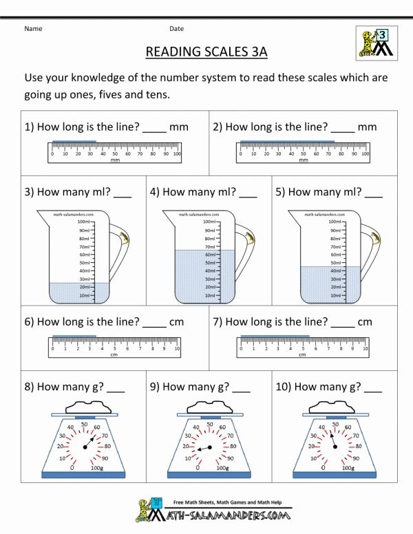 21 Grade 3 Math Worksheets Capacity