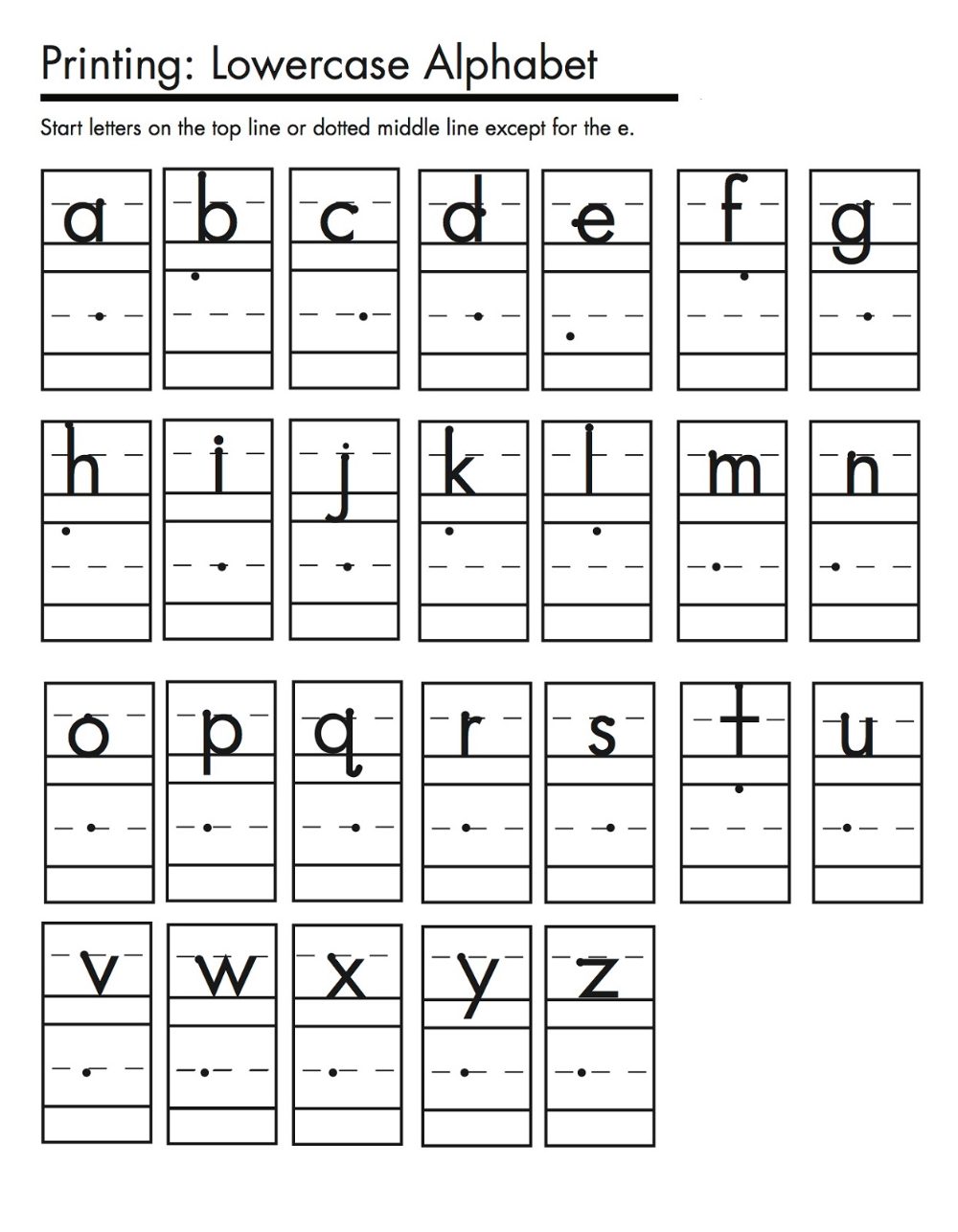 21 Kindergarten Lower Case Letter Worksheets