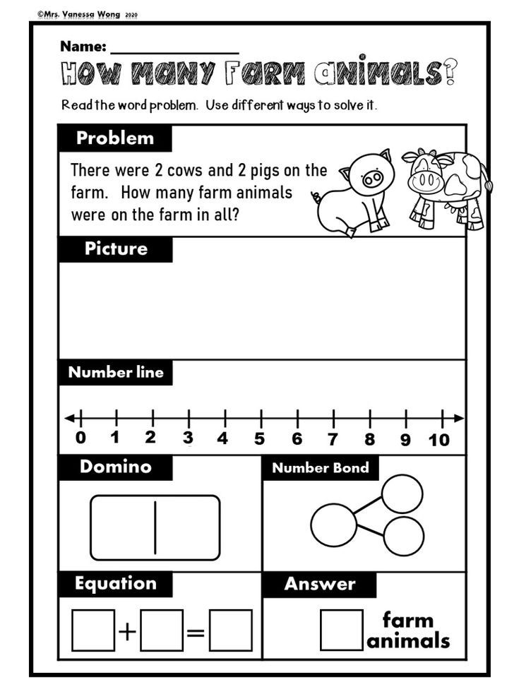 21 Kindergarten Math Worksheets Addition Word Problems