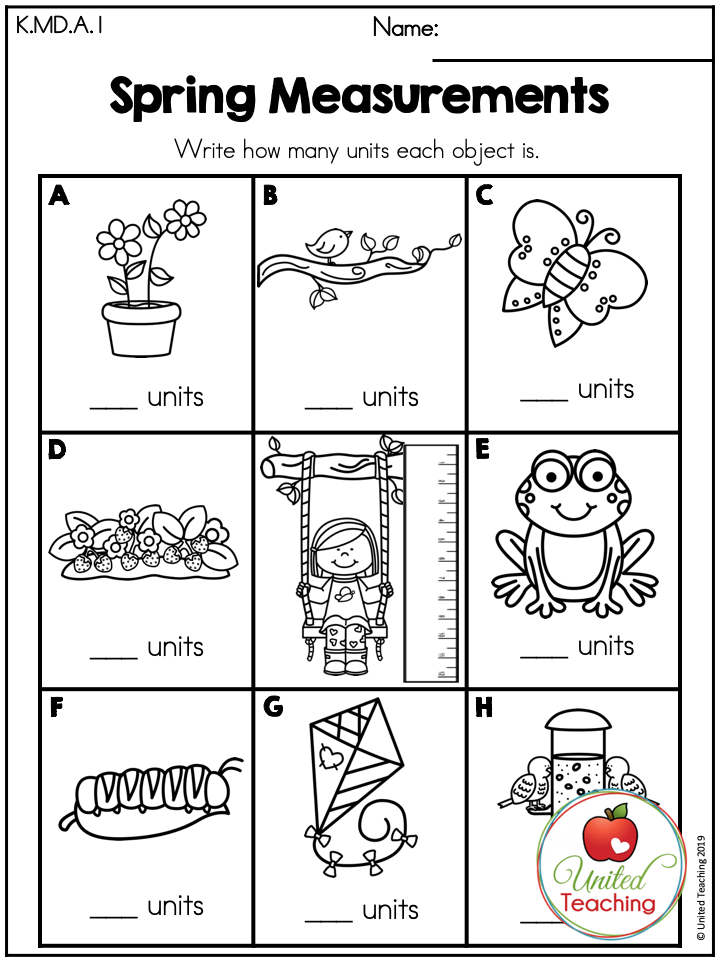 21 Kindergarten Math Worksheets Spring