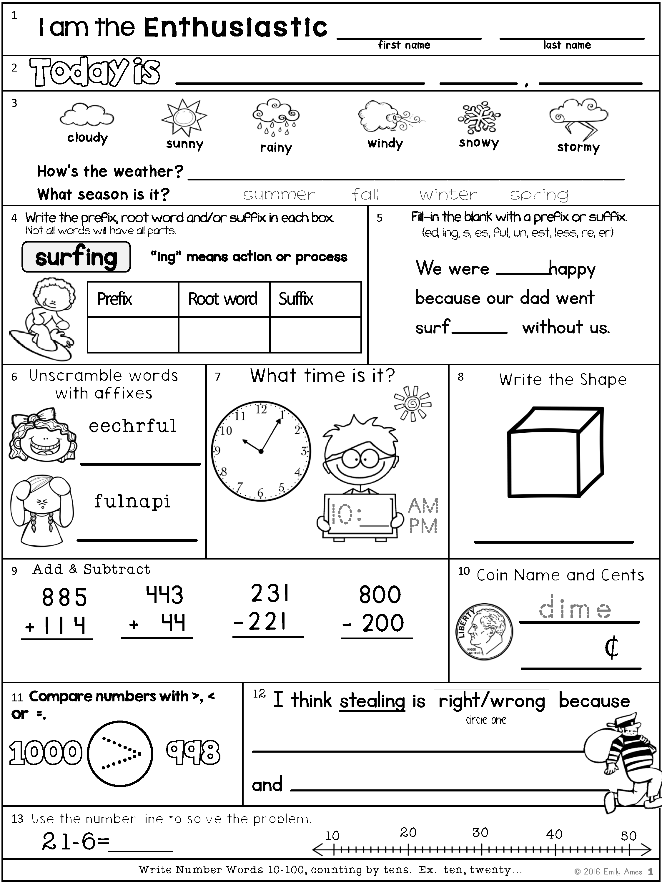 21 Length Worksheets 2Nd Grade