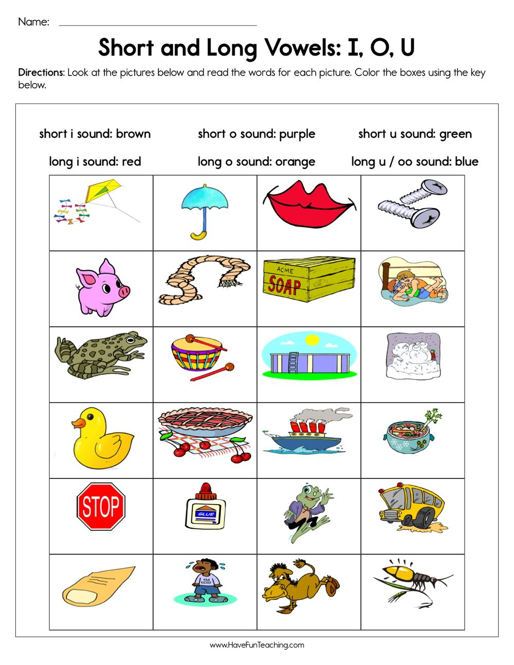 21 Long And Short Vowel Worksheets 1St Grade