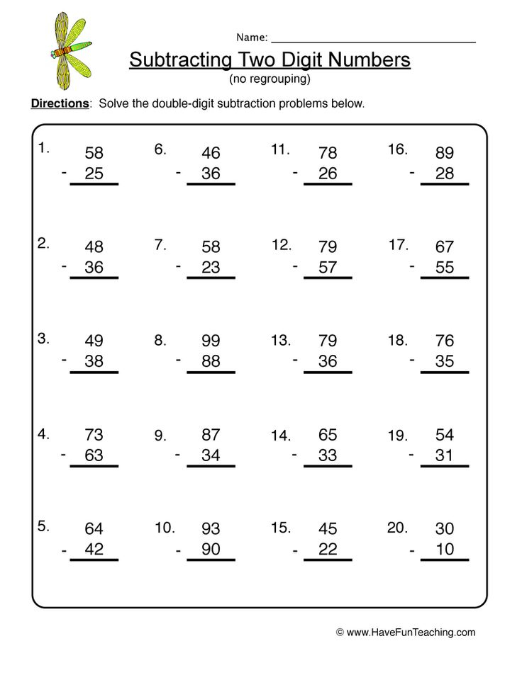 21 Math Worksheets 2 Digit Addition