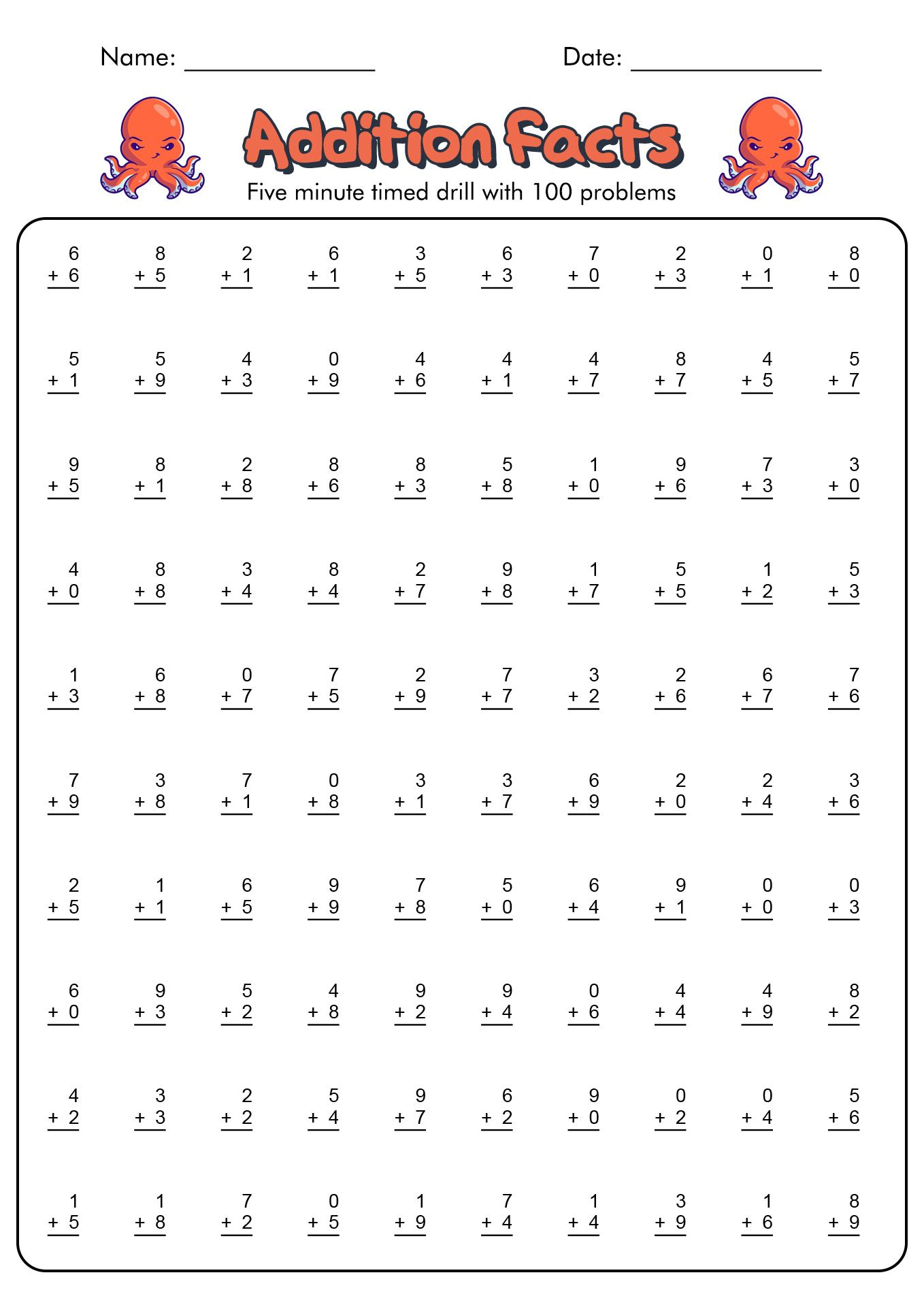 21 Math Worksheets 2Nd Grade Free