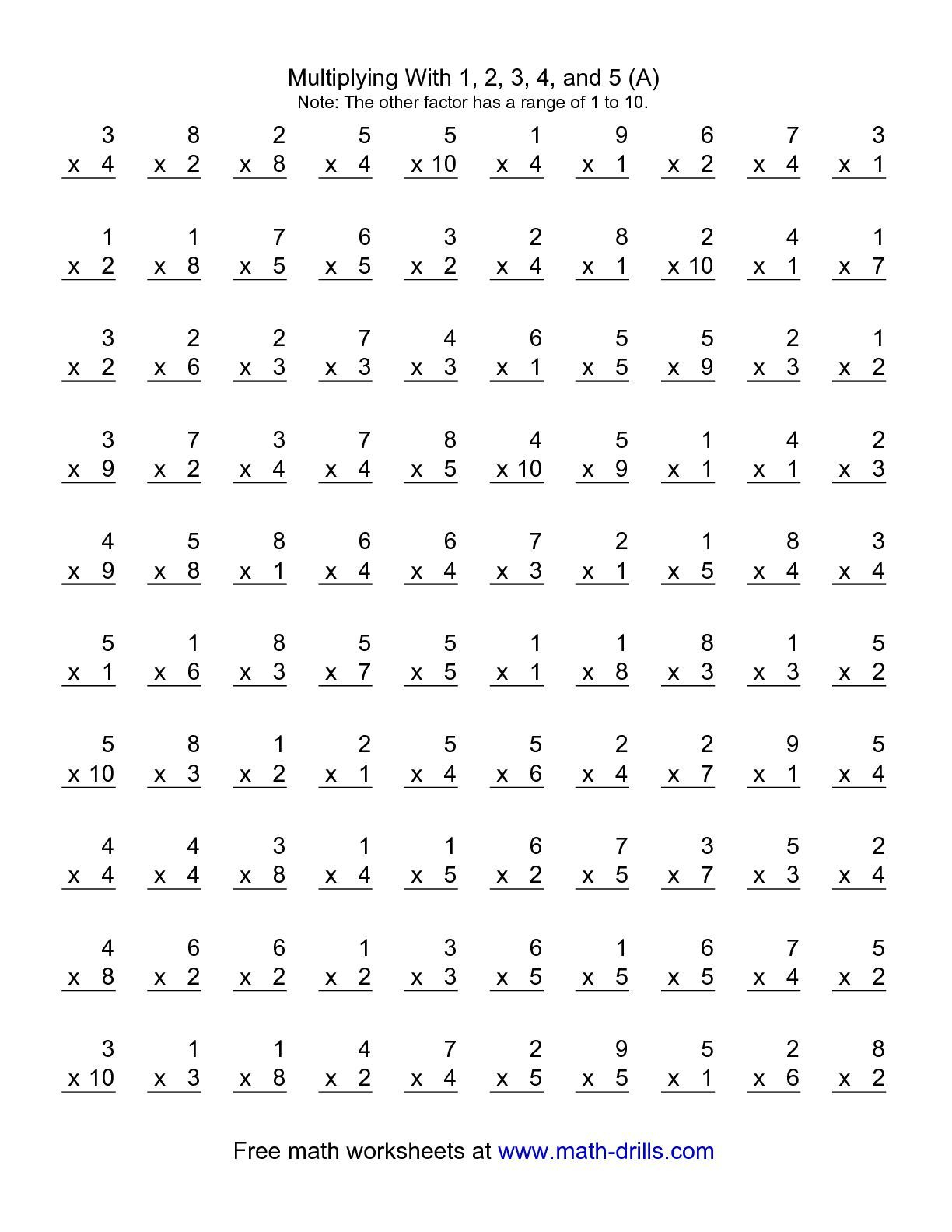 21 Multiplication Grade 1 Math Worksheets