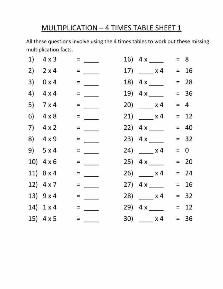 21 Multiplication Worksheets 4Th Grade With Answers