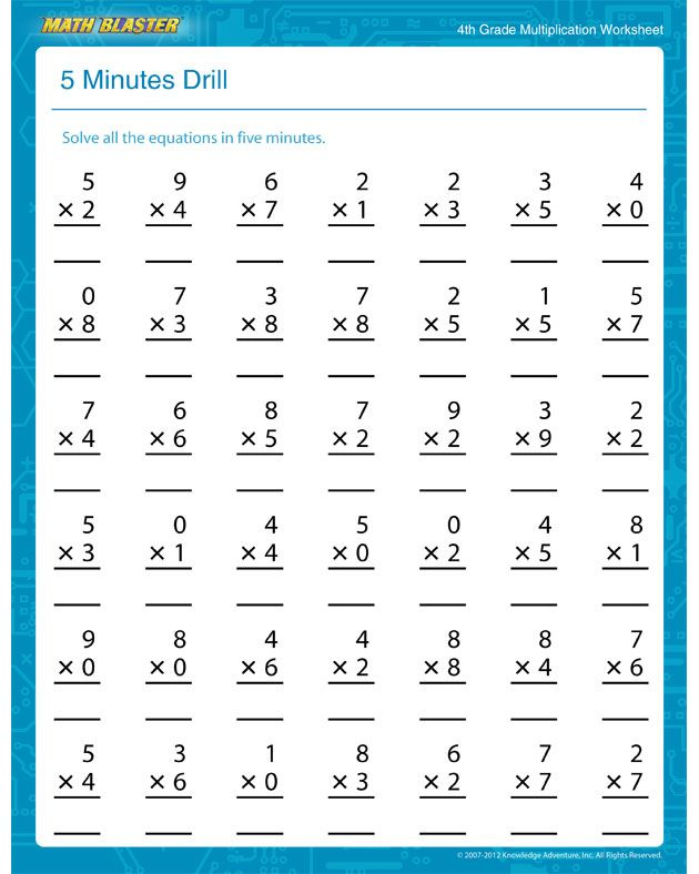 21 Multiplication Worksheets 4Th Grade With Answers