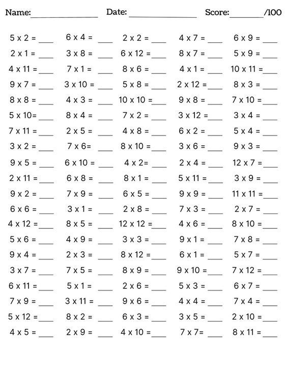 21 Multiplication Worksheets 4Th Grade With Answers