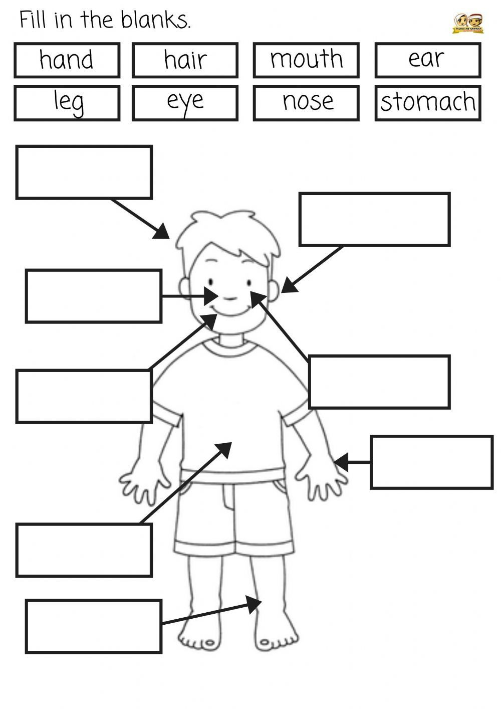 21 Parts Of Body Worksheets Kindergarten