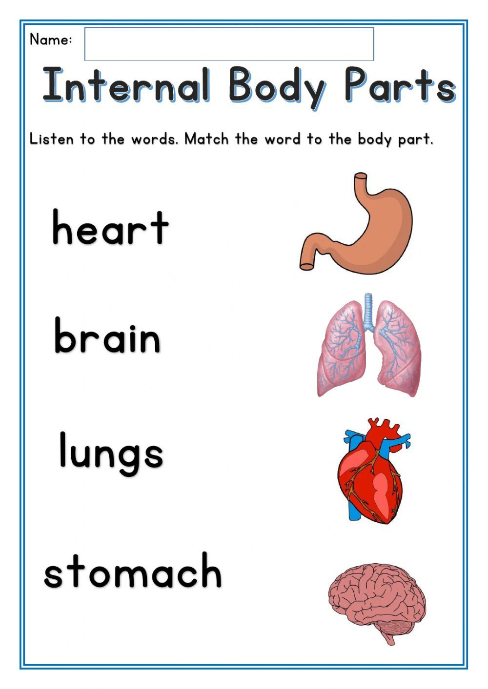 21 Parts Of Body Worksheets Kindergarten