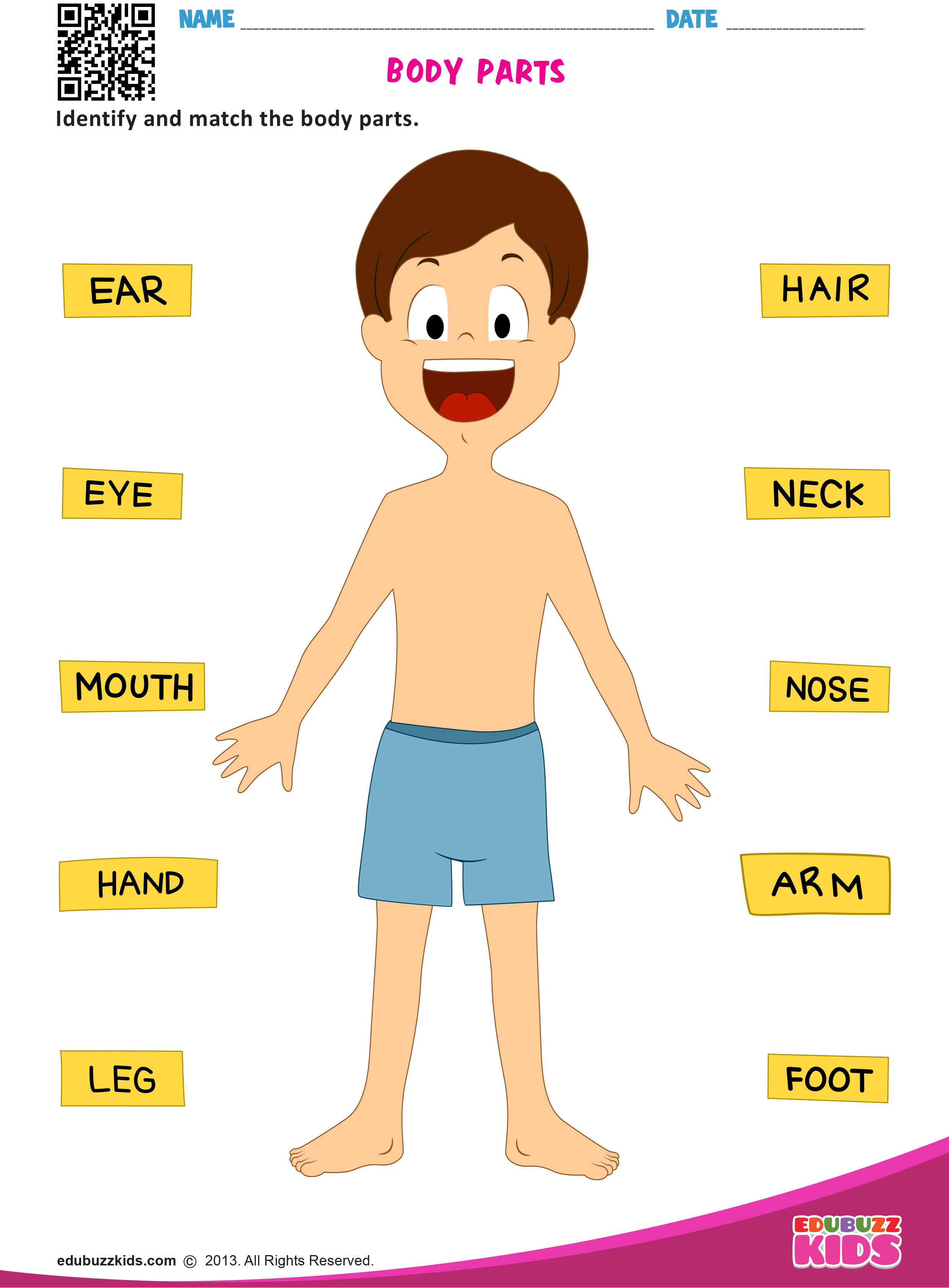 21 Parts Of Body Worksheets Kindergarten