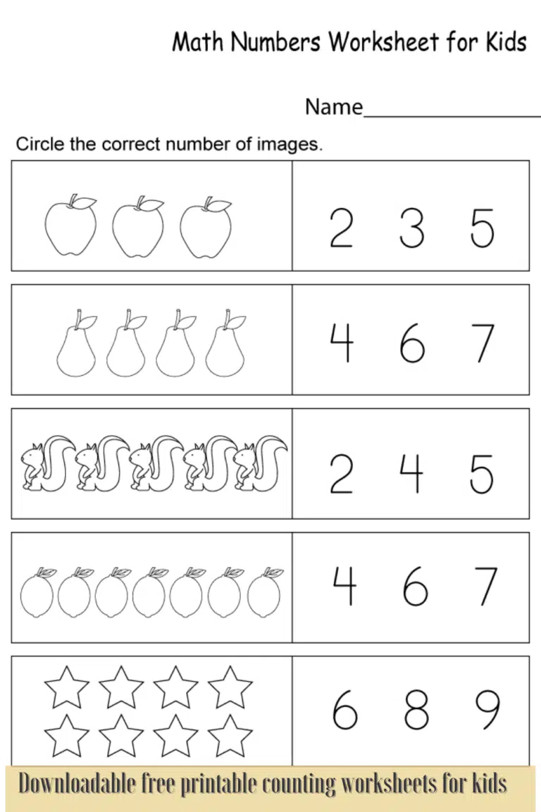 21 Preschool Counting Worksheets Kindergarten Math