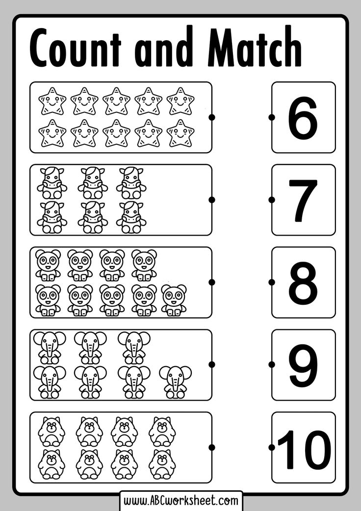 21 Preschool Math Worksheets 1-20