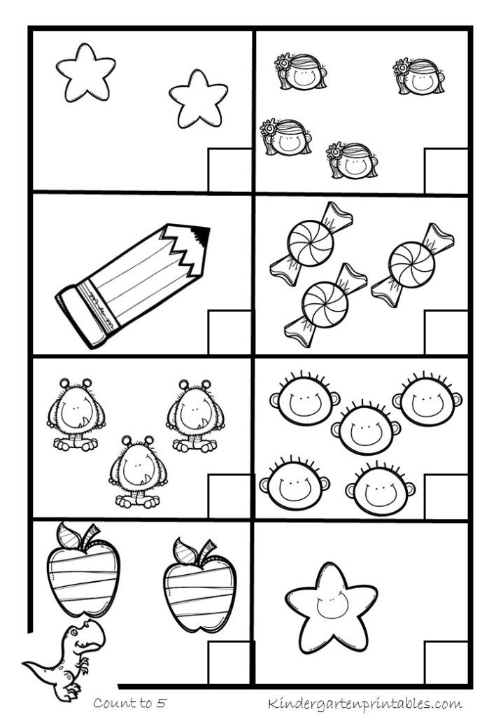 21 Preschool Math Worksheets 1-20