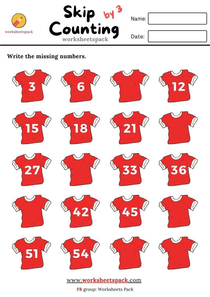 21 Skip Counting By 3 Worksheets Kindergarten