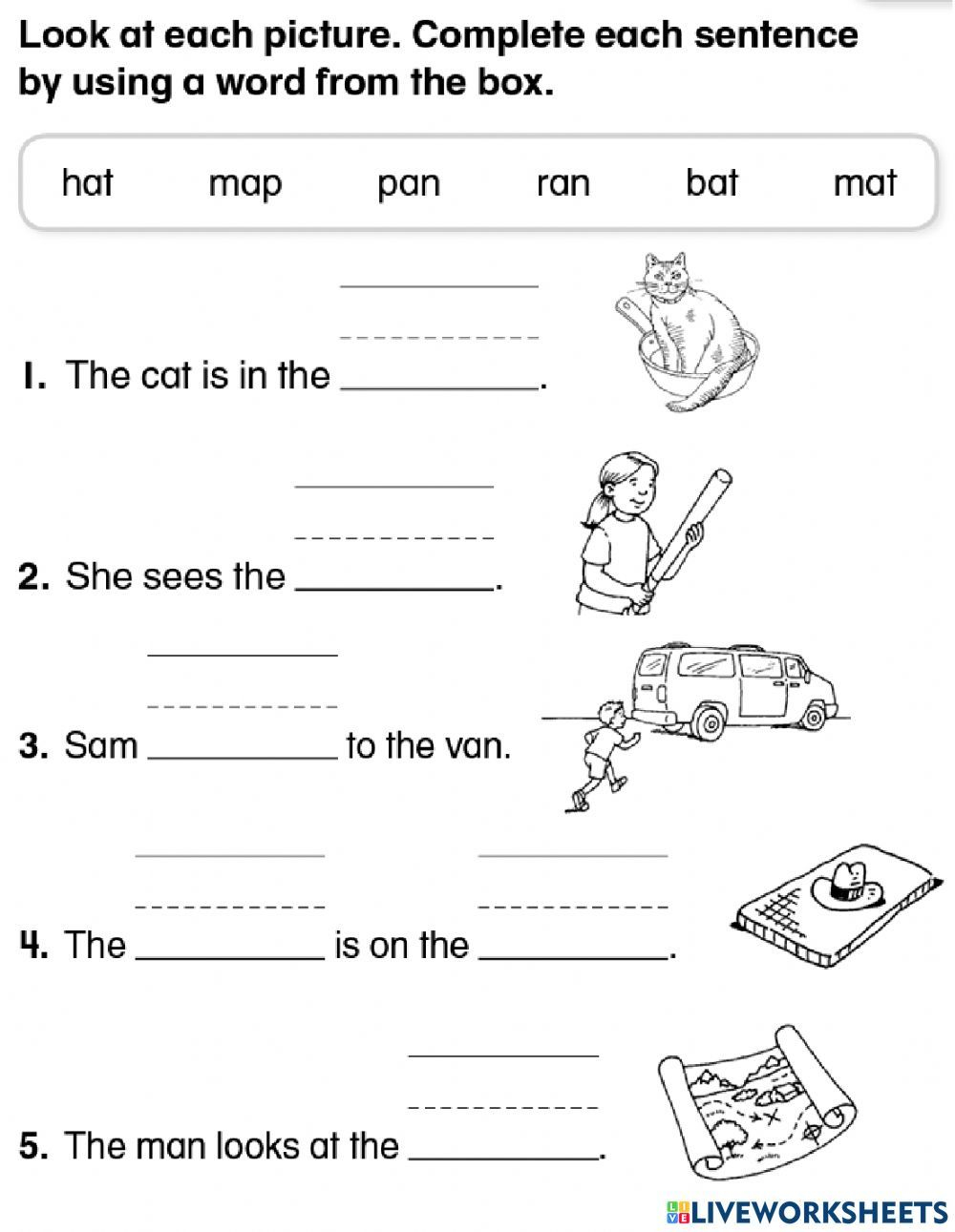 21 Three Letter Words Worksheets Reading Kindergarten