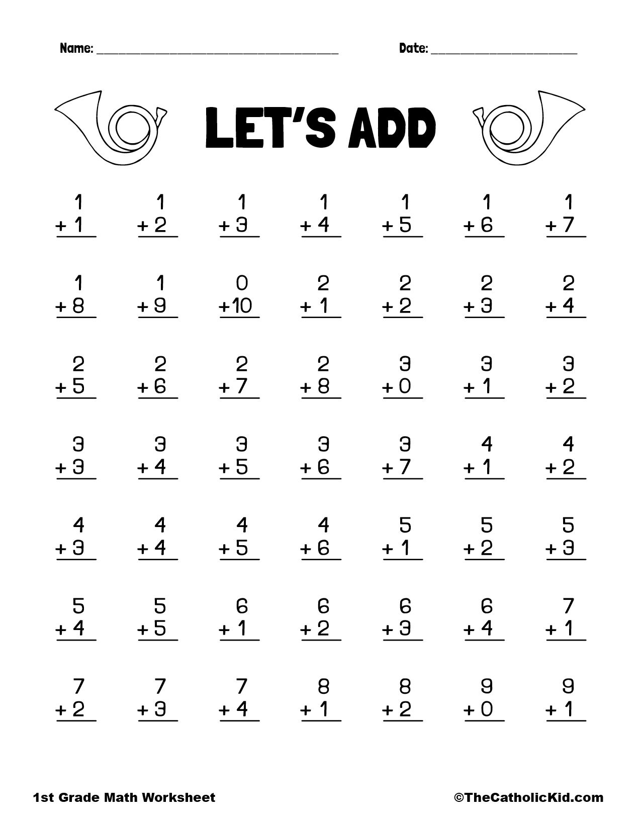 21 Worksheets For Grade 1 Maths Addition