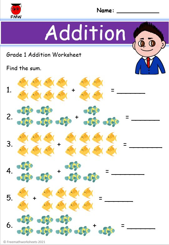 21 Worksheets For Grade 1 Maths Addition